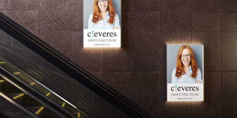 Escalator-2-Blogeintrag801x540 Digital Signage Escalator Internetshop cleveres.ch