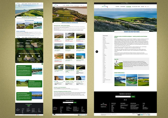 Website .ch .at. eu .fr Webseiten Golf and Travel
